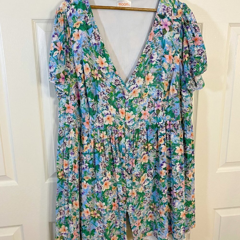 Moon Collection - Hibiscus floral Dress